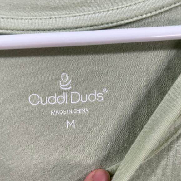 Cuddl Duds Softwear with Stretch Crew-Neck Top Herbal Green, Medium - Picture 3 of 8